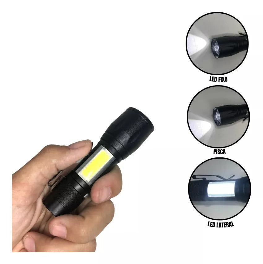 🔦✨ ¡OFERTA ESPECIAL! MINI LINTERNA TÁCTICA LED RECARGABLE USB – POTENTE Y COMPACTA 🚀🔥 ✨🔦