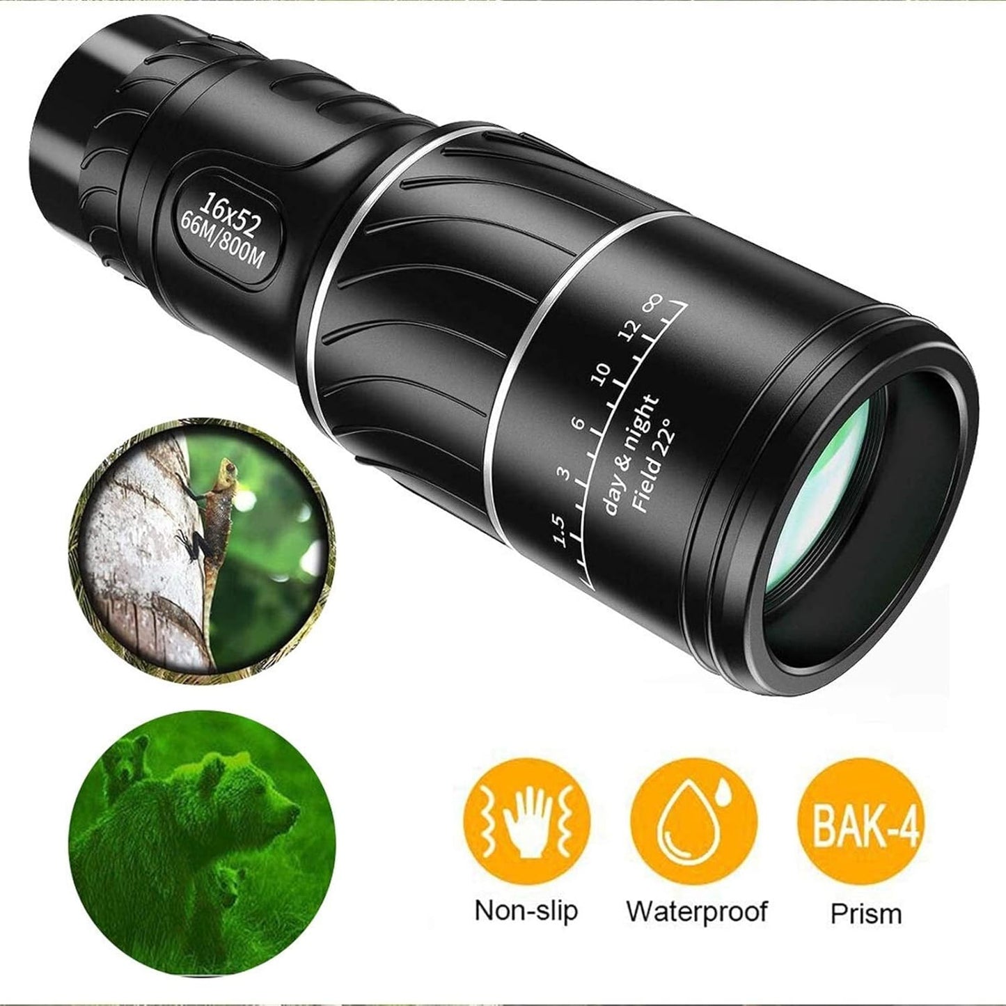 🔭 Monocular Telepático HD 16x52 – Ve Todo como si Estuvieras Ahí (Incluso de Noche)