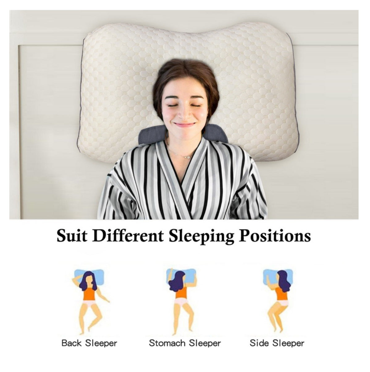 🛏️ Kit Almohada Ortopédica + Almohada para Piernas – Descanso y Confort Absoluto