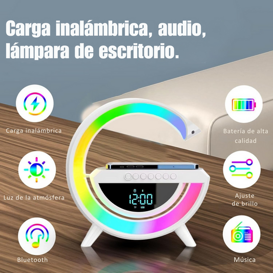 Lámpara G-Speaker 4 en 1 – Luz Ambiente, Música, Reloj y Estilo en un Solo Lugar 🔊💡