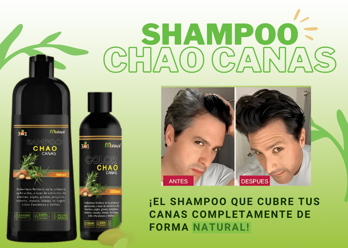 Shampoo Cubre Canas + Tratamiento 3 en 1 – ¡Resultados Rápidos para un Cabello Joven y Brillante! 🔥