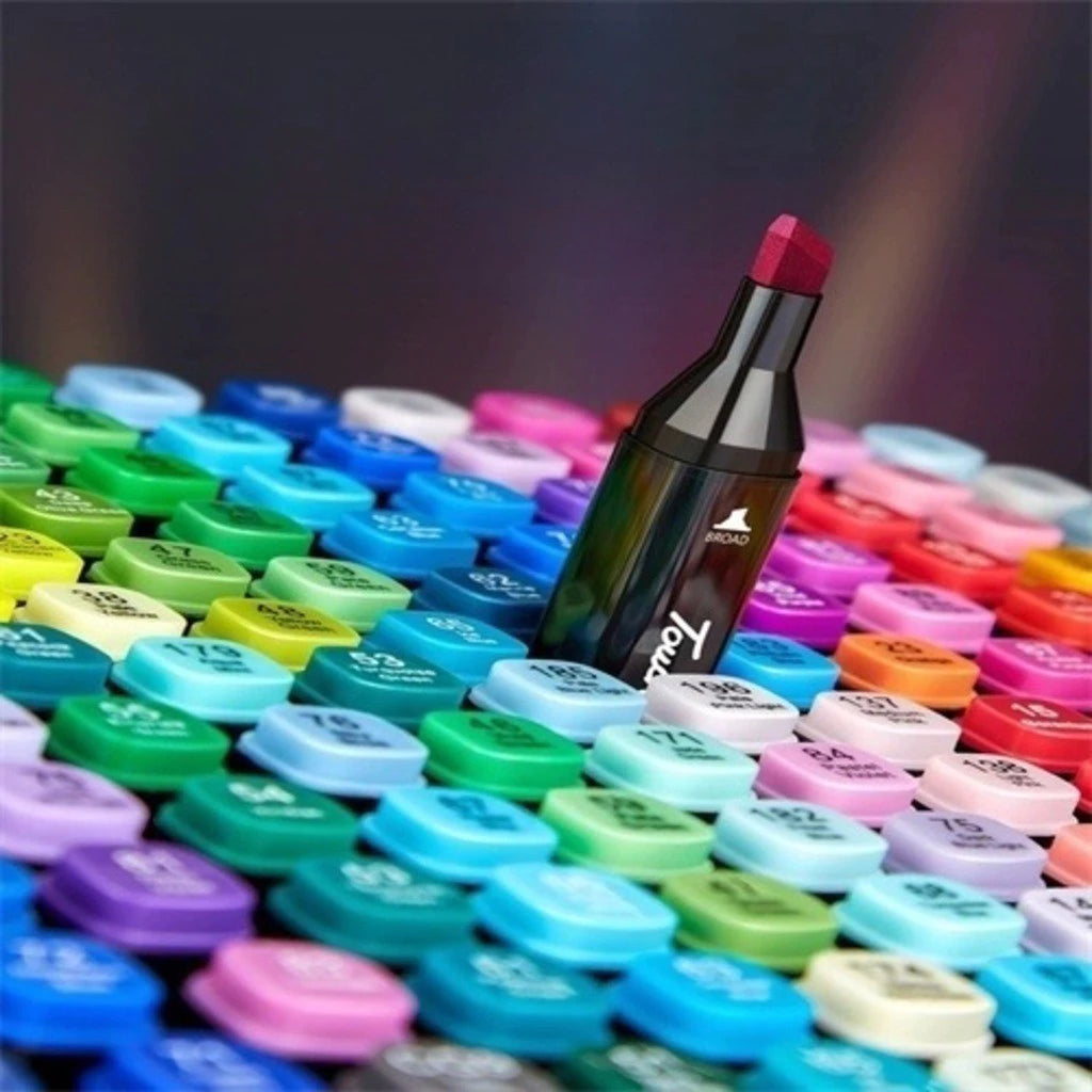 Set de Marcadores Permanentes 120 Colores – Doble Punta y Secado Rápido 🎨