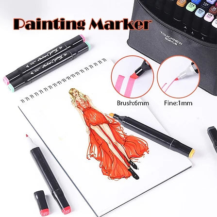 Set de Marcadores Permanentes 120 Colores – Doble Punta y Secado Rápido 🎨