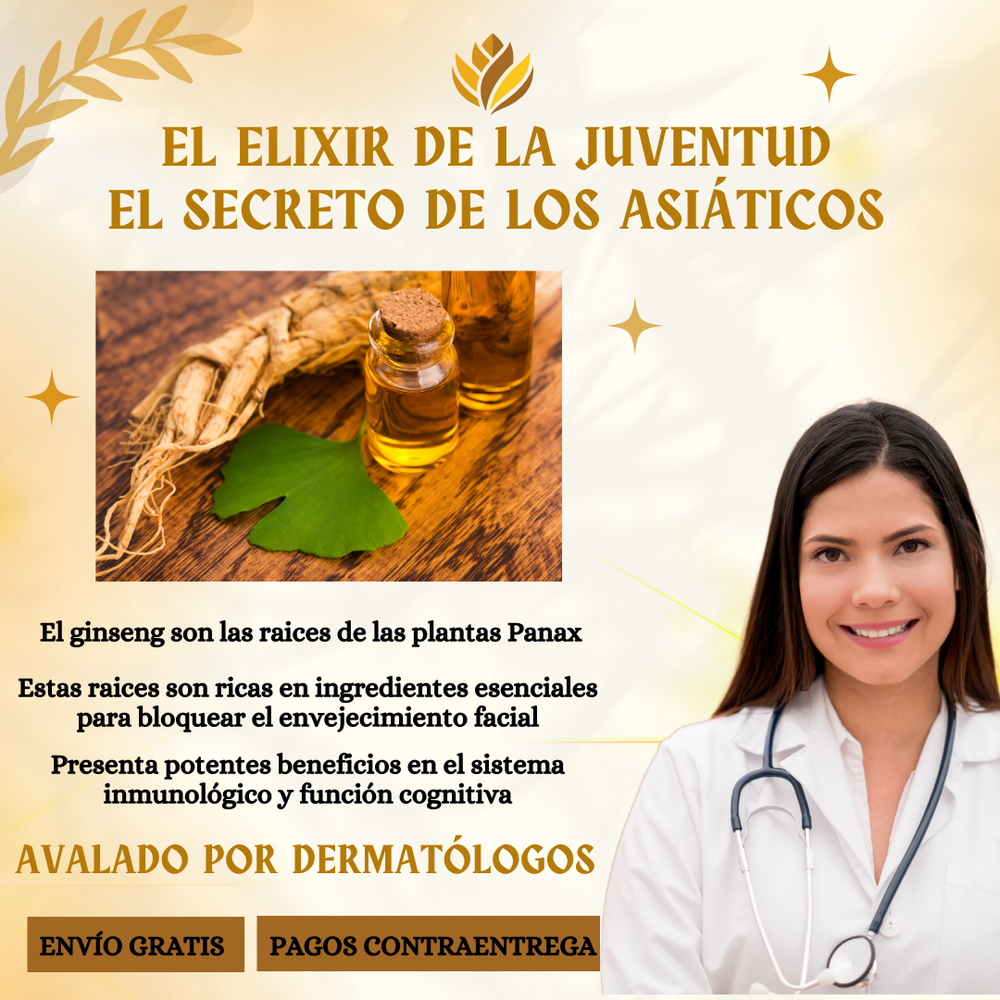 💧✨ GINSENG SÉRUM ANTIENVEJECIMIENTO - RENUEVA TU PIEL CON EL PODER NATURAL DEL GINSENG ✨💧